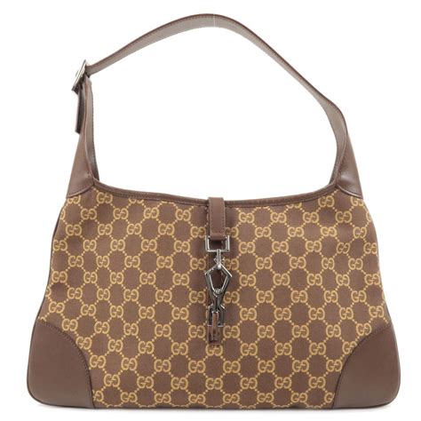 borsa gucci 001.4057|Authentic GUCCI Sherry Leather Shoulder Bag Brown 001.4057 .